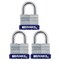 Brinks Keyed Alike Padlock, Laminated Steel, 50mm, High Security 3PK 172-50391 - alternate 2